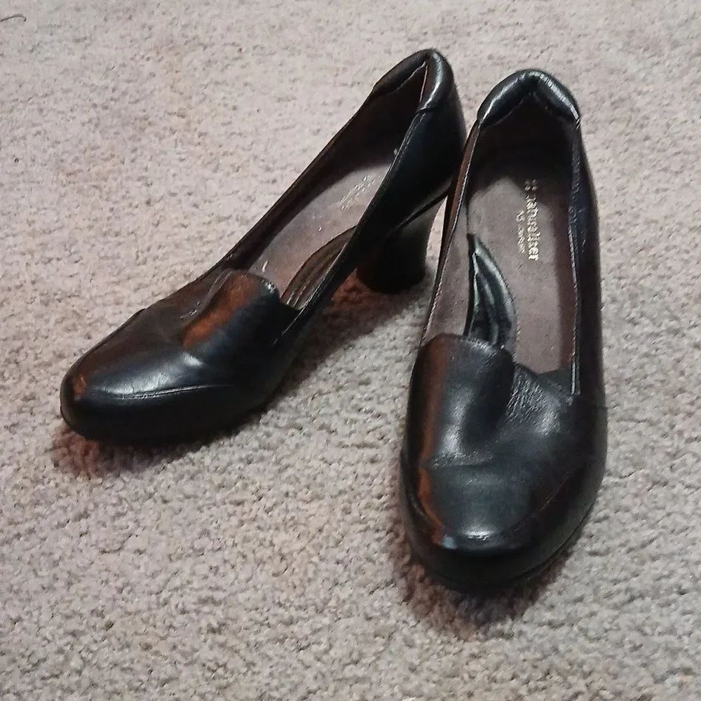 Naturalizer N5 comfort black business casual block heels Sz 10 EUC